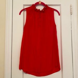 LOFT Coral Sleeveless Blouse